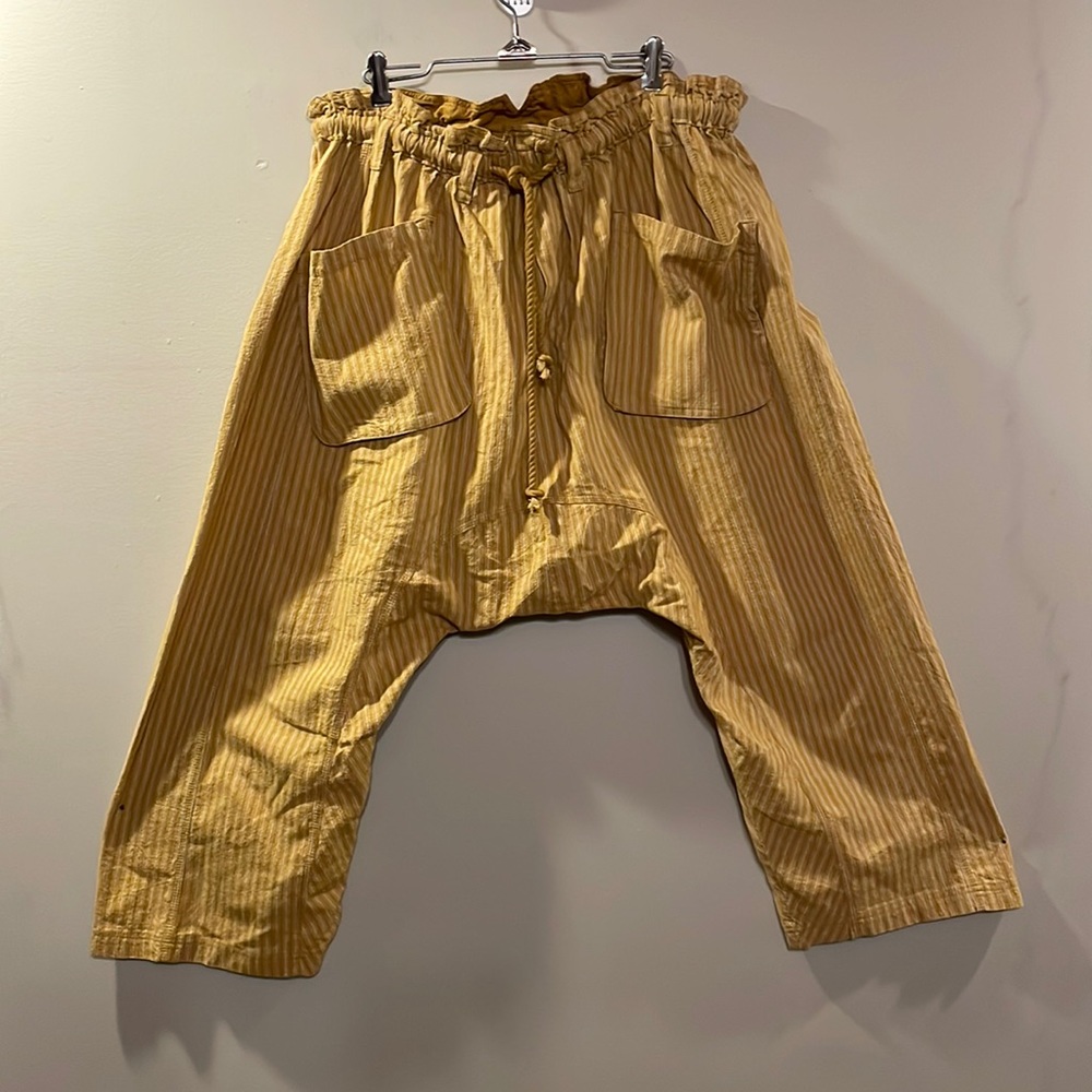 Cropped Cotton Harem Pants